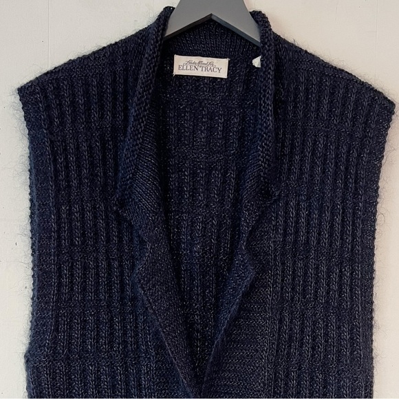 Vintage Ellen Tracy for Linda Allard Mohair Blend Cable Knit Sweater Vest Sz. S - Picture 2 of 12
